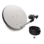 Metronic 528100 antenne satellites 10,7 - 12,75 GHz Noir, Blanc