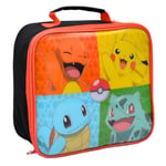 Hox Pokemon Lunch Box for School Kids Food-Safe PEVA High-Quality & Durable Polyester Insulated Lunch & Portable Cooler Bag with Handle & Zip Perfect Gift for Fan Licensed Merchandise