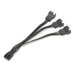 3x Fan Extension Cable Wire 1 To 3 4‑Pin Connector Splitter Adapter Power Co Hot