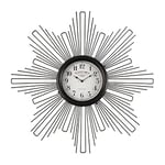 Versa Maputo Horloge Murale Silencieuse pour la Cuisine, le Salon, la Salle à Manger ou la Chambre, Dimensions (H x l x L) 68 x 6,5 x 68 cm, Métal, Couleur Noir