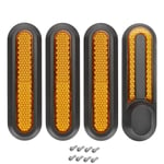 4-pack Reflekterande Navskydd för Xiaomi M365, PRO, PRO 2, och 1S – Skydd och Synlighet för Elscooter Orange