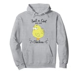 Just a Girl Who Loves Chickens Yellow Lover Women Girls Pullover Hoodie