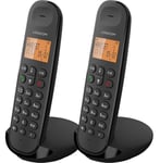 Logicom ILOA 250 Téléphone Fixe sans Fil sans Répondeur - Duo - Téléphones analogiques et dect - Noir