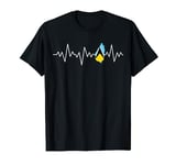 St lucia Heartbeat I Love Saint Lucia Flag T-Shirt