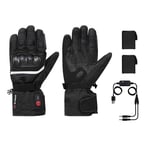 G-HEAT - Gants Moto Chauffants Rider - Mixtes - Étanches - Respirants. Norme CE - Certification 1KP - Usages : Moto, Scooter, Trottinette, VTT. Fournis avec 1 Paire de Batteries et câble de Recharge