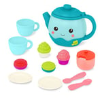 B. Play – Toy Tea Set – 17pc Playset – Sounds & Lights – Shape Sorting Desserts – 18 Months + – Musical Tea Party