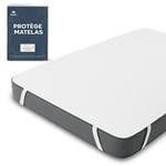 Protege Matelas Bebe 60x120 cm Impermeable Certifié Oeko TEX par Twinzen - Protege Matelas 60x120 Lit Bebe en Coton Respirant avec 4 Coins Elastiques