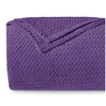 Dreamzie Plaid Canape à Motif Chevron et Toucher Doux 220 x 240 cm - Violet - Plaid Canapė en Microfibre 100% Polyester 260gsm, Couverture Polair