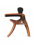 Linrax C1 Capodastre Guitare, Alliage Capo 3 en 1 avec Porte-Médiator et Extracteur de Broches de Pont, Capos pour Guitare Acoustique Guitare Electrique Basse Ukulélé Banjo Mandoline, Grain de Bois