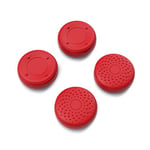 PlayVital Capuchon Joystick pour Steam Deck OLED Console,Joystick Caps pour Steam Deck LCD,Silicone Thumb Grip Caps pour PS Portal-Rouge(Points & Clouté Design)