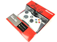 Manette Filaire Xbox 360 Manette De Jeu Xbox 360 Compatible Avec Pc Gamepad-Blanc Avec Logo-Joy430