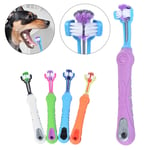 Uk Large Dog Three-head Toothbrush Cat Teeth Cleaning Oral Hygiene Pet Puppy