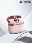 HYUNDA I HYUNDAI HY-T02PRO Passiivinen melua vaimentavat langattomat puoliin-ear kuulokkeet, teräväpiirto stereoääni, suunnattu lähetys mikrofonilla, IPX5 vedenpitävä, musiikki/peli, alhainen latenssi, pitkä akunkesto, mukava käyttää - musta