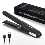 Mini Straightener, Atopskins Straightener Cordless with 3D Ceramic Plate & 3 Temperature Settings - Travel Hair Straightener Fast & Effective for Straightening & Curling