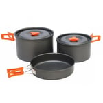 Outdoor Camping Cooki Pots & Pan - Vango Hard Anodised 4 Person Cook Kit