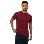 Vans Mens Mes T- Shirt in Burgundy Cotton - Size Small