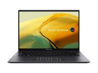 ASUS ZenBook 14 OLED UM3402YA-KN853X - Conception de charnière à 180 degrés - AMD Ryzen 7 - 7730U / jusqu'à 4.5 GHz - Win 11 Pro - Radeon 780M - 16 Go RAM - 512 Go SSD NVMe - 14" OLED écran tactile 2880 x 1800 (WQXGA+) @ 90 Hz - Gigabit Ethernet - Wi