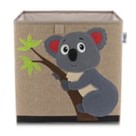 Boîte de rangement en tissu pour enfant "koala" sur fond foncé, compatible Ikea Kallax Lifeney Fackelmann