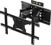 Support Mural TV Orientable et Inclinable, Support TV Mural LED LCD Incurvée/Plate de 37-80 Pouces avec Double Bras Ultra Fort Max Charge de 65 kg, Max VESA 600x400mm