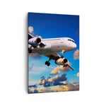 Impression sur Toile 50x70cm Tableaux Image Photo Avion vol voyage véhicule