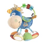 Playgro - 40016 - Hochet Multi-activités Âne, À partir de 3 Mois, Sans BPA, Playgro Toy Box Pferd Clip Clop, Bleu/Multicolore