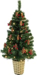 Christmas Concepts® 3ft (90cm) Green Pre Lit Wall Mounted Christmas Tree With