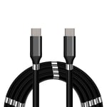 SERO QC magnet kabel, USB-C - USB-C, 2 m, sort