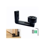 Rail de porte coulissante-Ajustable Guide de Plancher Noir Guide Inférieur Pour Porte en Bois Coulissante Mur / porte