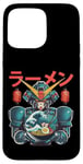 Coque pour iPhone 15 Pro Max Ramen japonais Mecha Robot Géant La Grande Vague Anime