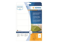 Herma - Självhäftande - Transparent - 50.8 X 96 Mm 250 Etikett (Er) (25 Ark X 10) Filmetiketter