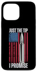 iPhone 13 Pro Max Just The Tip Gun Bullet US Flag Rifle Machine Gun Men Women Case