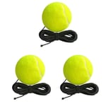 Tennisboll med Snöre för Tennis Tränare Träning Hög Elasticitet Träning Boll för Självstudie Tennis Träning 3pcs