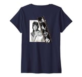 Womens Jeff Beck_001_Back Printed V-Neck T-Shirt