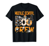 Middle School Boo Crew Teacher Student Halloween Tees 2023 T-Shirt