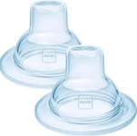 Bottle Nipple Flexible Spray Tip Silicone Transparent Bottle Nipple Set of 2