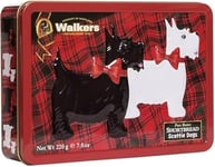 Walker's Shortbread Rectangular Scottie Dog Tin, 220g (Pack of 12)