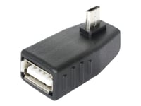 Delock - Usb-Adapter - Usb (Hun) Til Micro-Usb Type B (Han) - Usb 2.0 Otg - 90° Stikforbindelse