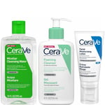 CeraVe Foaming 3 Step Double Cleanse and Moisturise Bundle