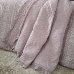 Catherine Lansfield Bridgerton Silhouette Floral Lace 220x230cm Bedspread Pink