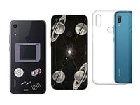 NOVAGO Compatible avec Huawei Y6 2019 /Honor 8A -Coque Souple Solide Anti Choc avec Impression + 2 Films Protection écran Verre trempé résistant (3 Coques, Multicolore 1)