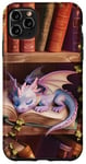 Coque pour iPhone 11 Pro Max Amateur de livres Cute Dragon Books Cottagecore Flower Bookworm