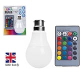 LUMA BULB Colour Changing E27 LED Screw 3.8W Dimmable Globe REMOTE PM921070 UK