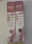 2 X NO7 RESTORE & RENEW MULTIACTION EYE CREAMS 2 X 15ML EACH New