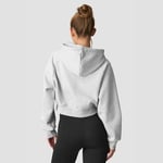 Everyday Cropped Hoodie Grå