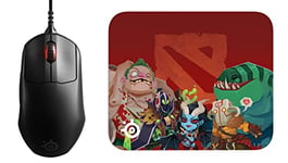 SteelSeries Prime - Souris de jeu Esports Performance - Capteur optique TrueMove Pro de 18 000 CPI - Interrupteurs optiques magnétiques + QcK Mini Dota 2 / TI - Tapis de souris de jeu