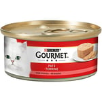 Gourmet Purina Rouge Hmido Chat Paté avec Bœuf, 195 g - 24 canettes de 195 g (Lot de 24 x 195 g)