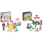 LEGO Gabby's Dollhouse Bakey with Cakey Fun Toy with Gabby and Cakey Cat Figures & Friends Pancake Shop Cafe Set, Creative Toy for 6 Plus Year Old Girls, Boys