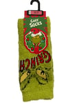 The Grinch  Cosy  Socks Soft & Warm Christmas Fluffy Socks NEW UK 3-7 Womens