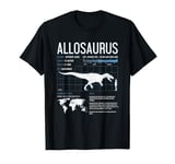 Allosaurus Dinosaur Facts T Shirt Mens Womens Kids Science