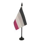 Drapeau de table Arc-en-Ciel Asexuel 15x10cm - PETIT Drapeaux DE BUREAU Aasexualité - Rainbow 10 x 15 cm - AZ FLAG